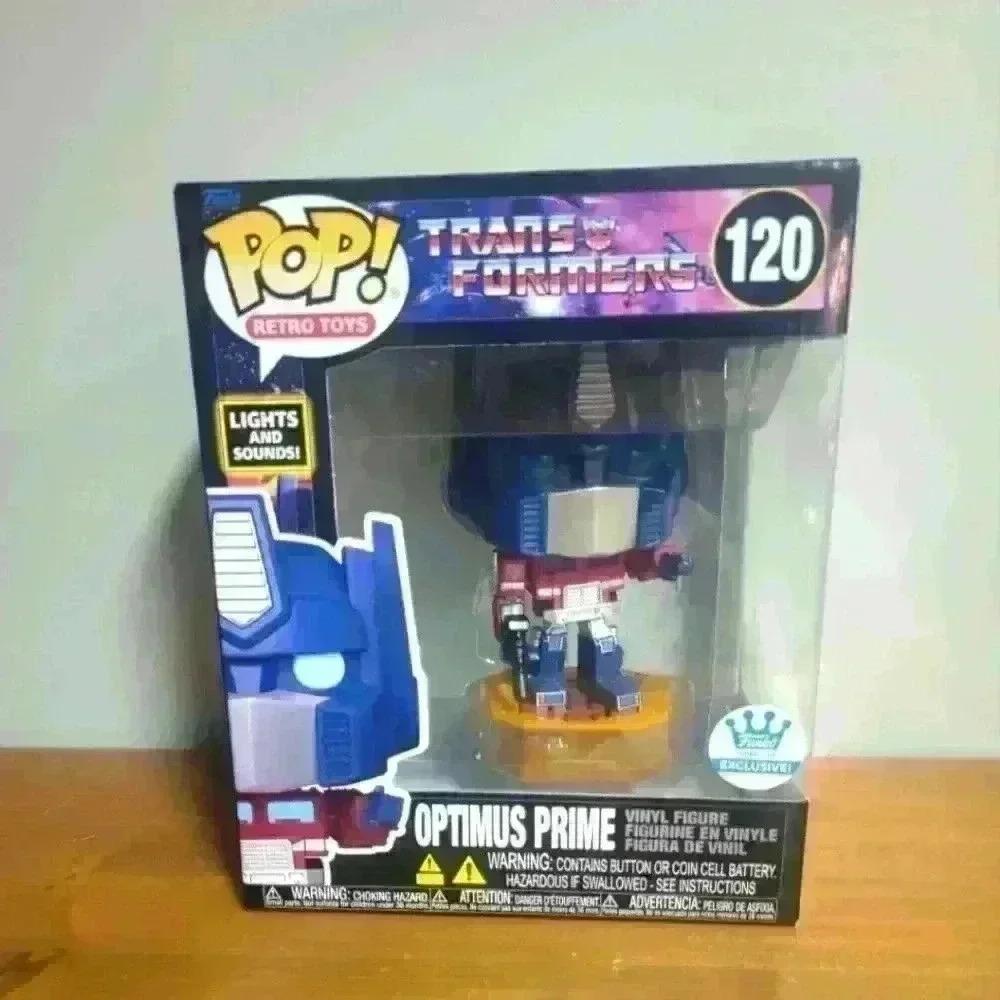 Funko pop transformers optimus prime lights and sound funko exclusive large pop